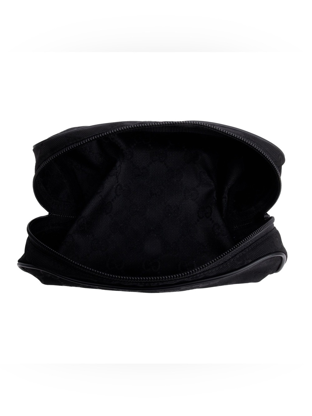 Black GG Canvas Cosmetic Pouch - Picture 3 of 3